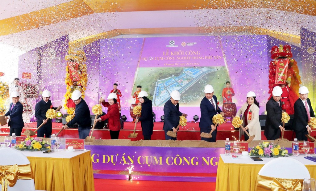 HÀ NỘI: KHỞI CÔNG CỤM CÔNG NGHIỆP ĐÔNG PHÚ YÊN RỘNG HƠN 41 HA